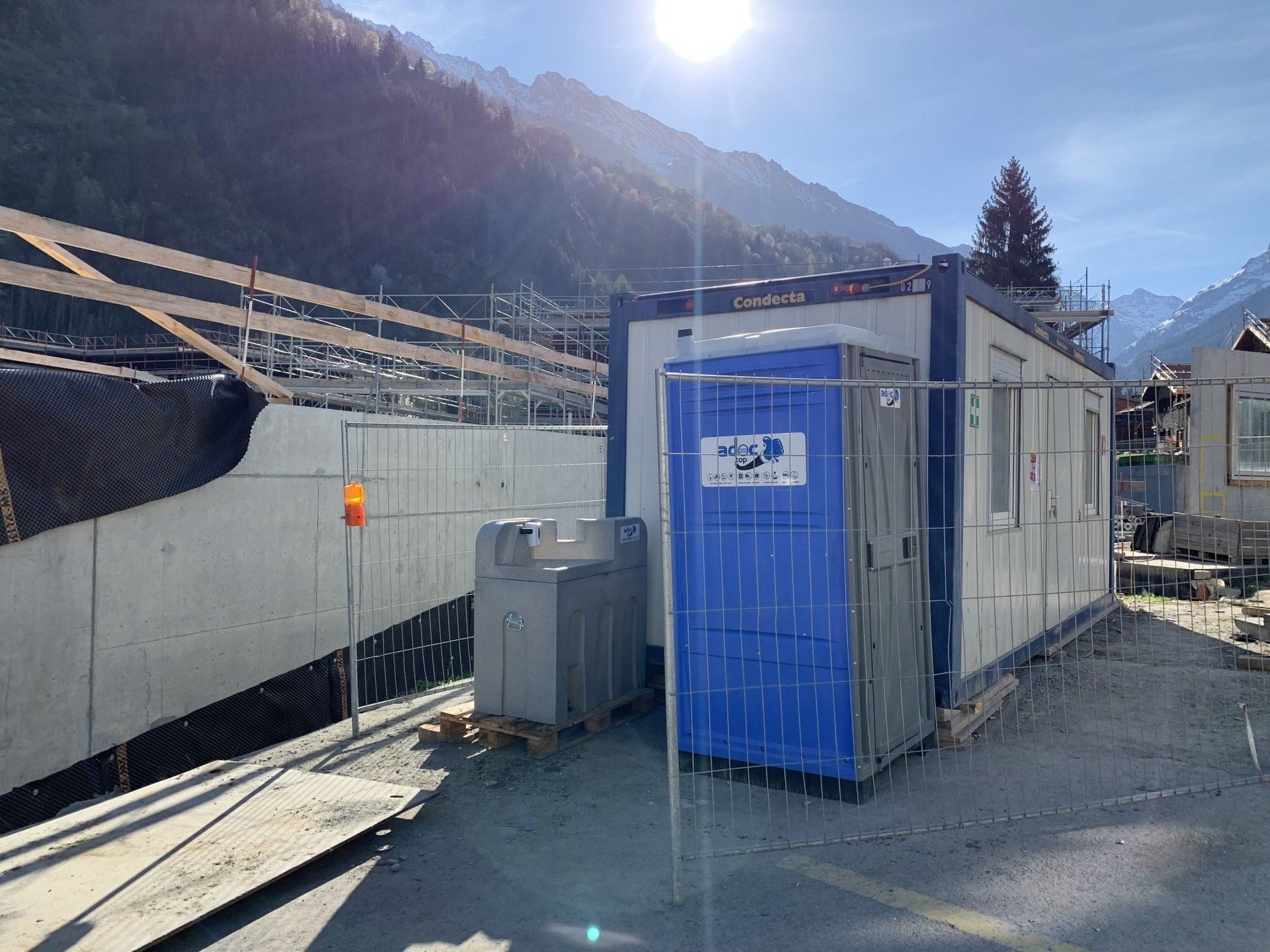 wc mobiles sur chantier