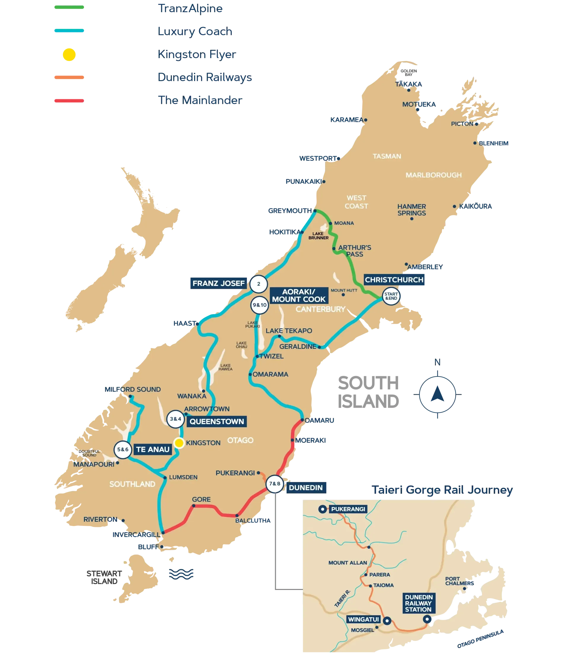 New Tour Map for the Spring - Summer Tour 2026 -2027 14 day tour