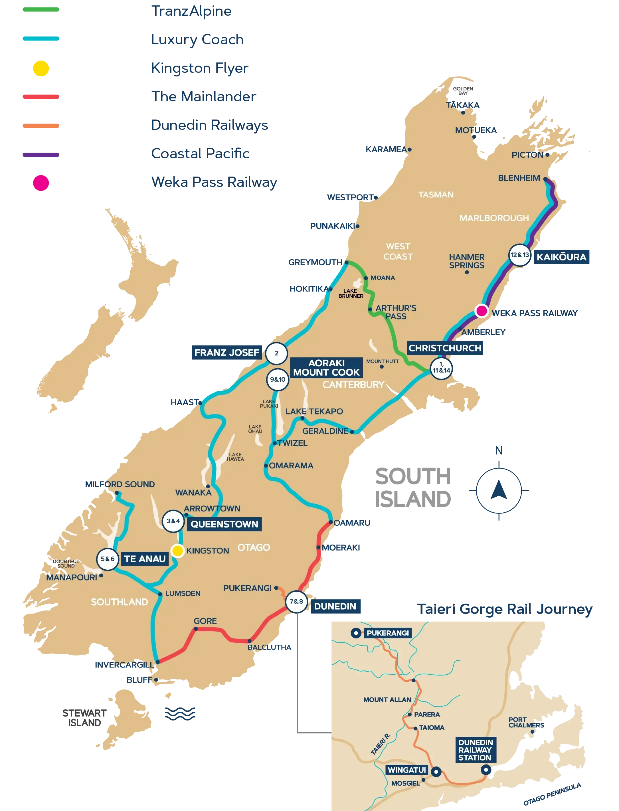 New Tour Map for the Spring - Summer Tour 2026 -2027 14 day tour