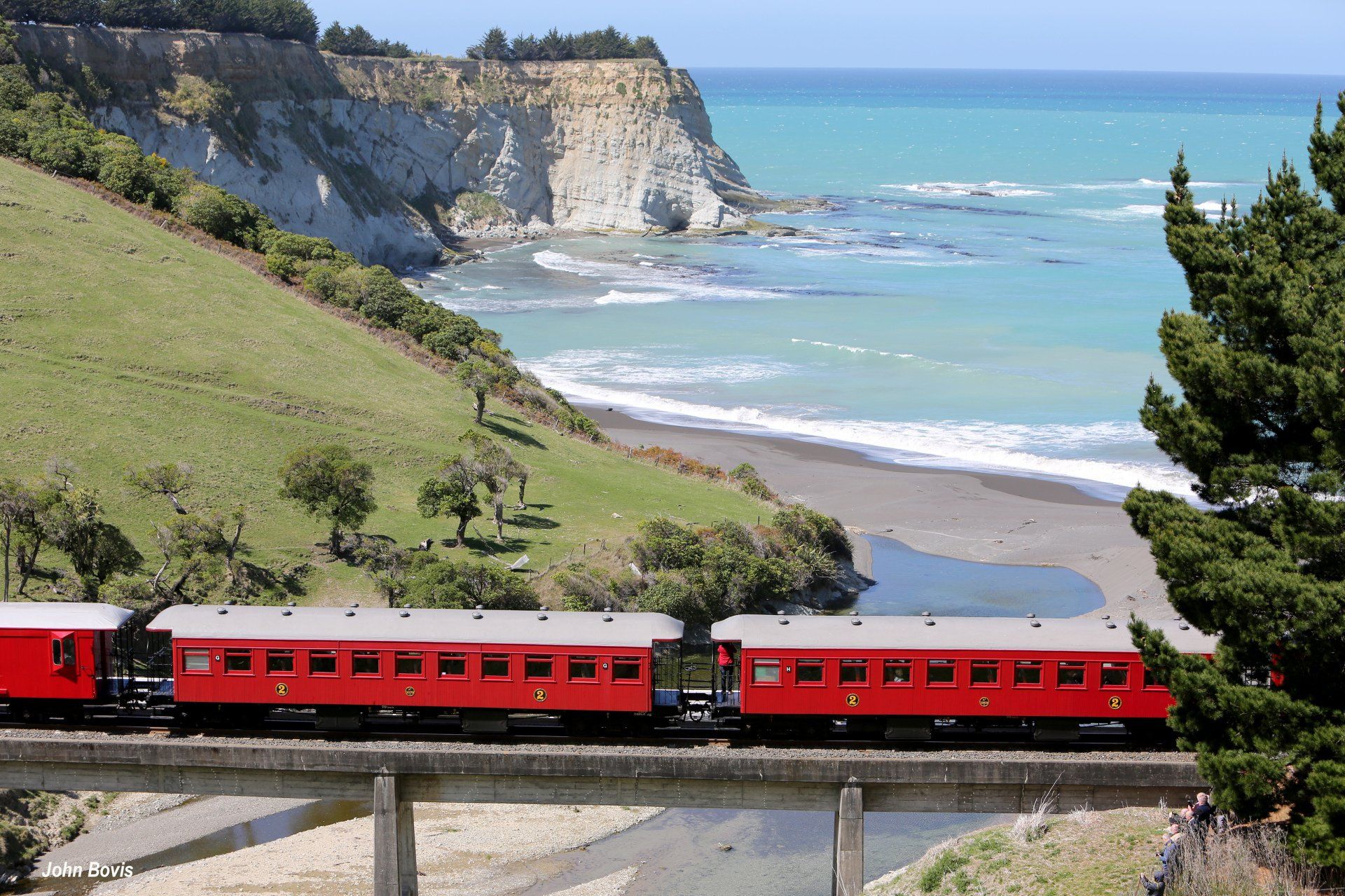 Scenic views from the Sir Edmund Hillary Explorer train and coach tours