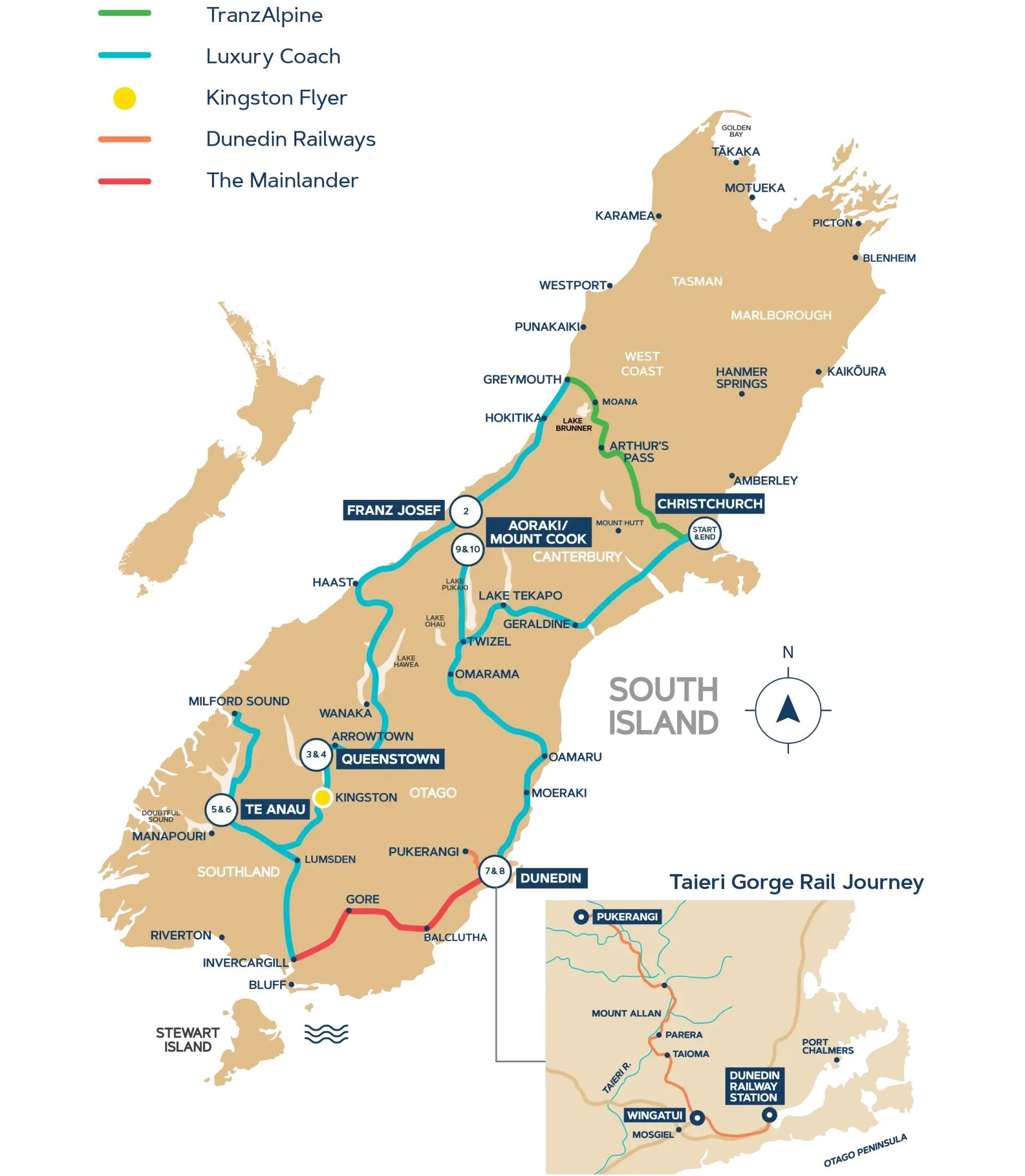 New Tour Map for the Spring - Summer Tour 20267-2028 11 day tour