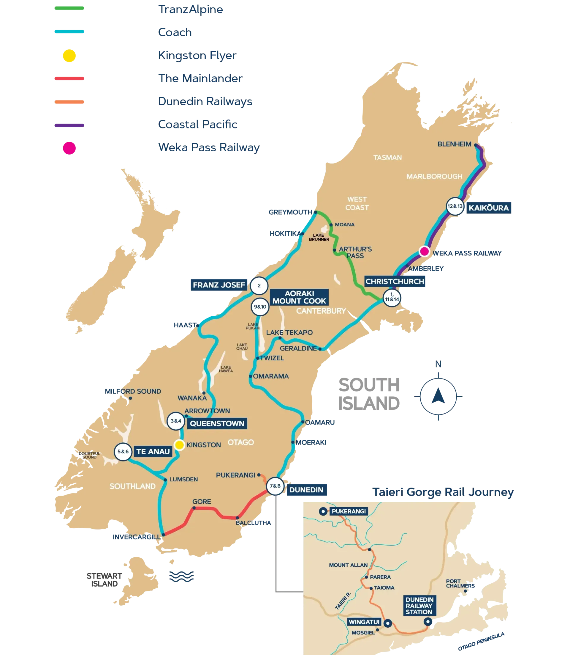 New Tour Map for the Spring - Summer Tour 2027 -2028 14 day tour
