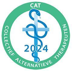 Logo CAT. Beroepsvereniging Collectief Alternatief Therapeuten. Therapie met paarden