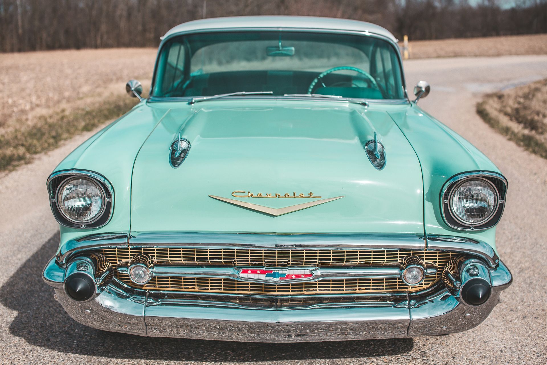 A blue classic car covered by gap insurance