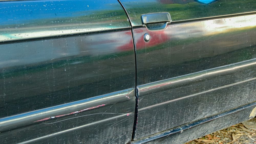 Frame damage to a vehicle.