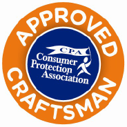 A logo for the consumer protection association craftsman