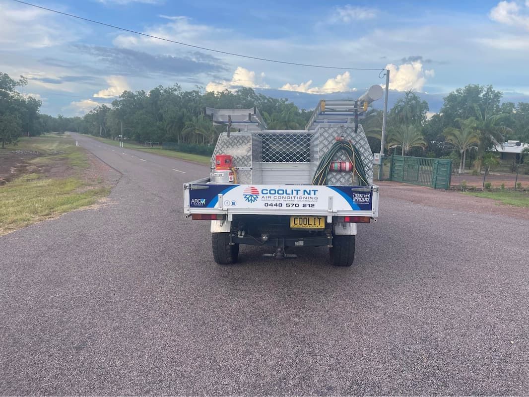 A Truck Is Parked on The Side of A Gravel Road — COOLIT NT In Berrimah, NT