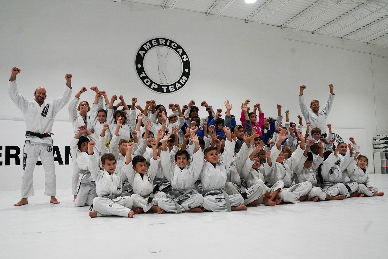 Team photo with Randy Barroso and his youth BJJ class at American Top Team Aventura/NMB