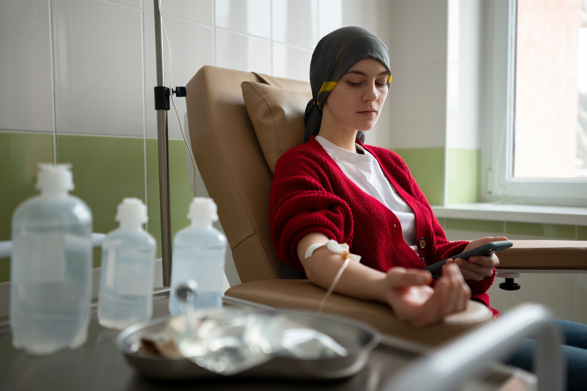 Medical malpractice attorney reviewing chemotherapy overdose case documents for a patient in Jackson