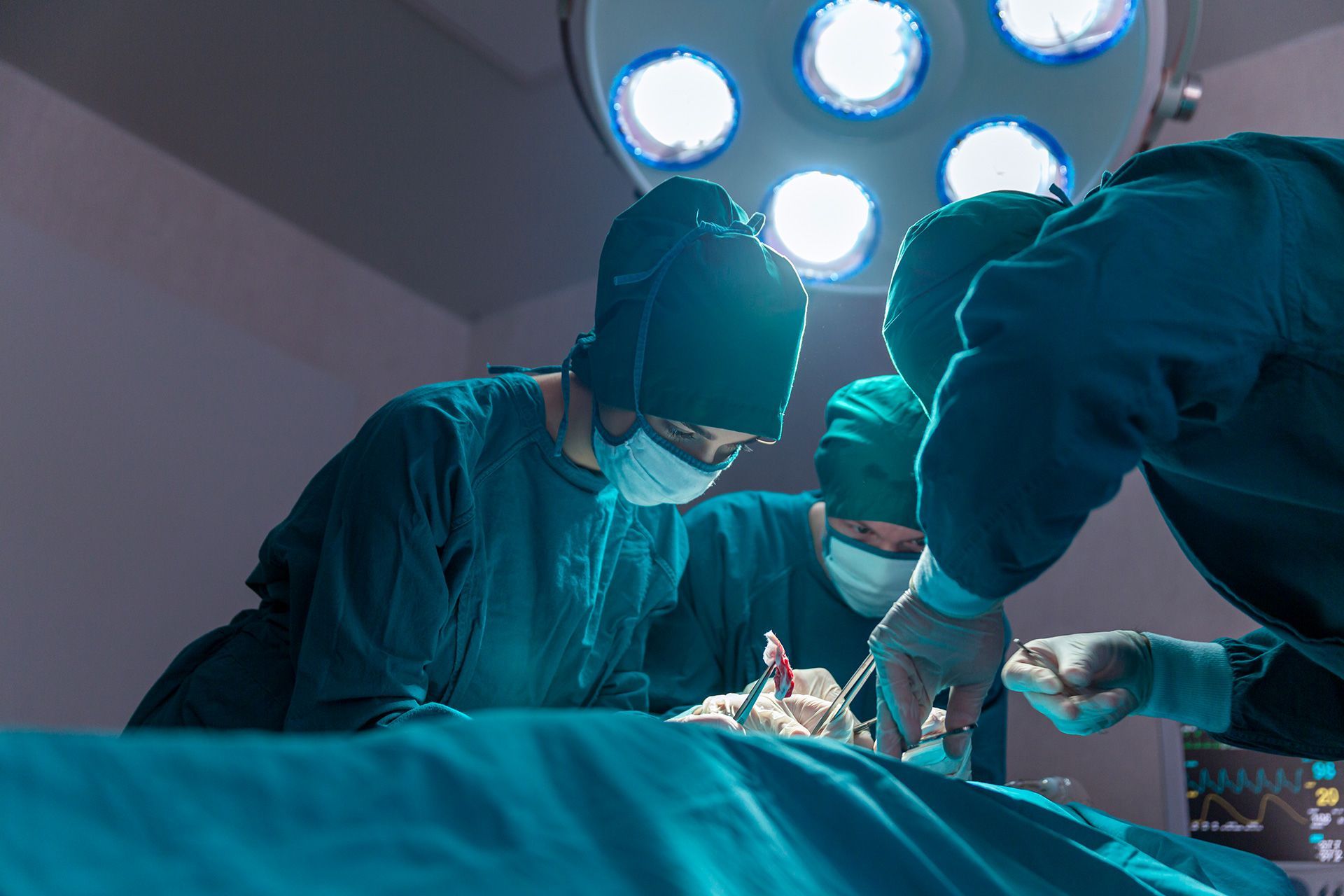 Woman recovering from childbirth stitches