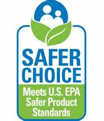 Safer Choice label: blue and green design with text 