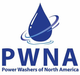 PWNA logo: Blue water droplet with swirling lines, over the text 