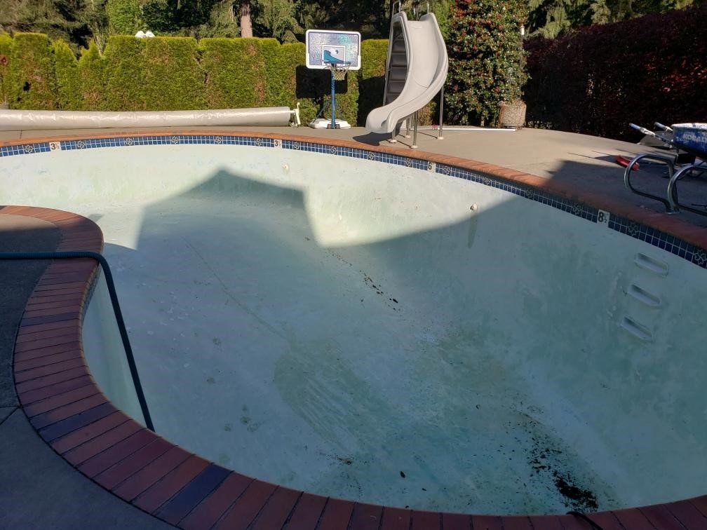 swimming pool before restoration