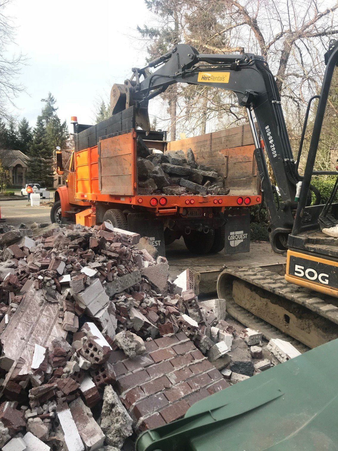 Excavation Truck — Demolition Debris Being Removed In Everett, WA