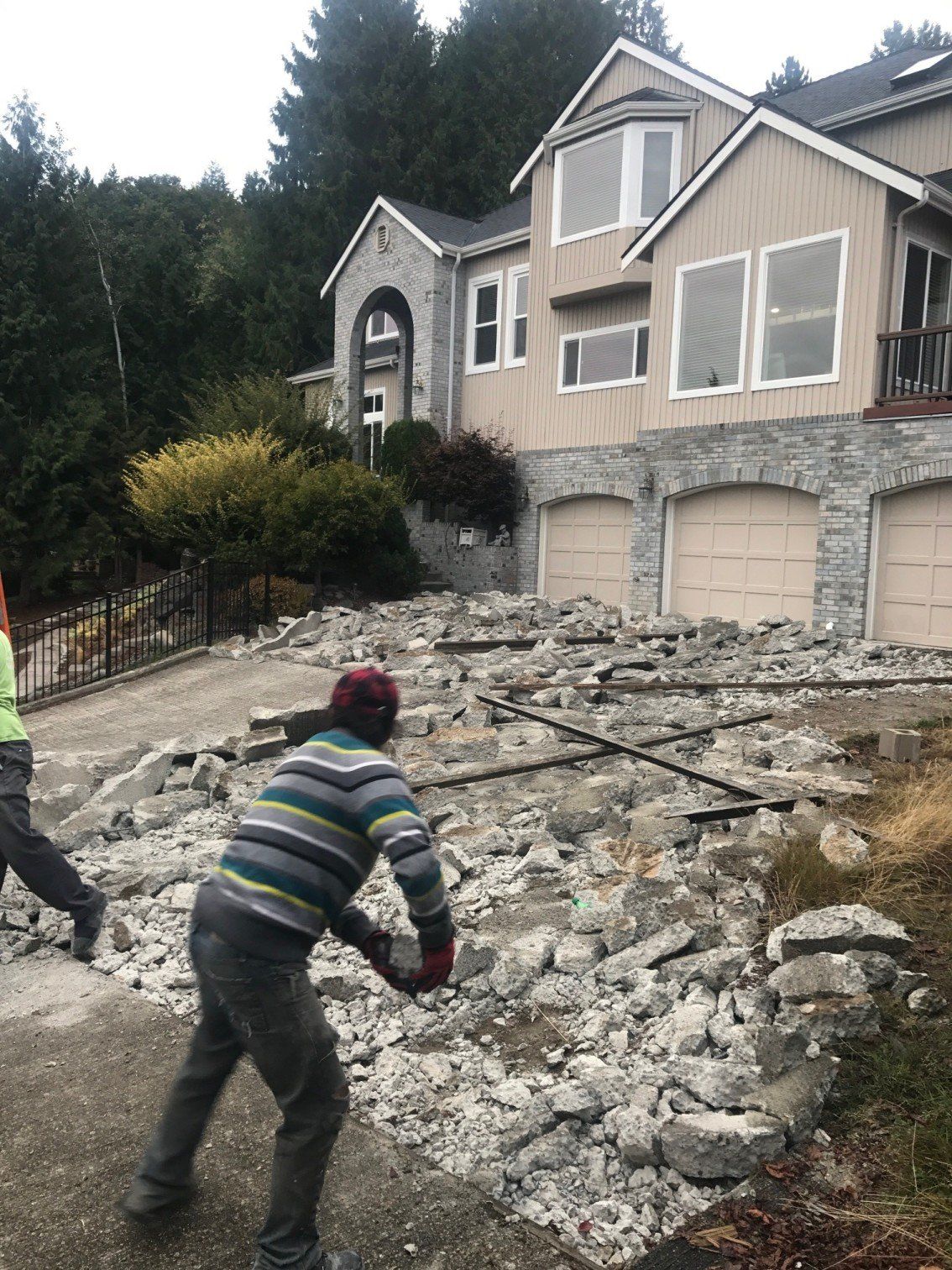 Man At Work — Driveway Demolition In Everett, WA