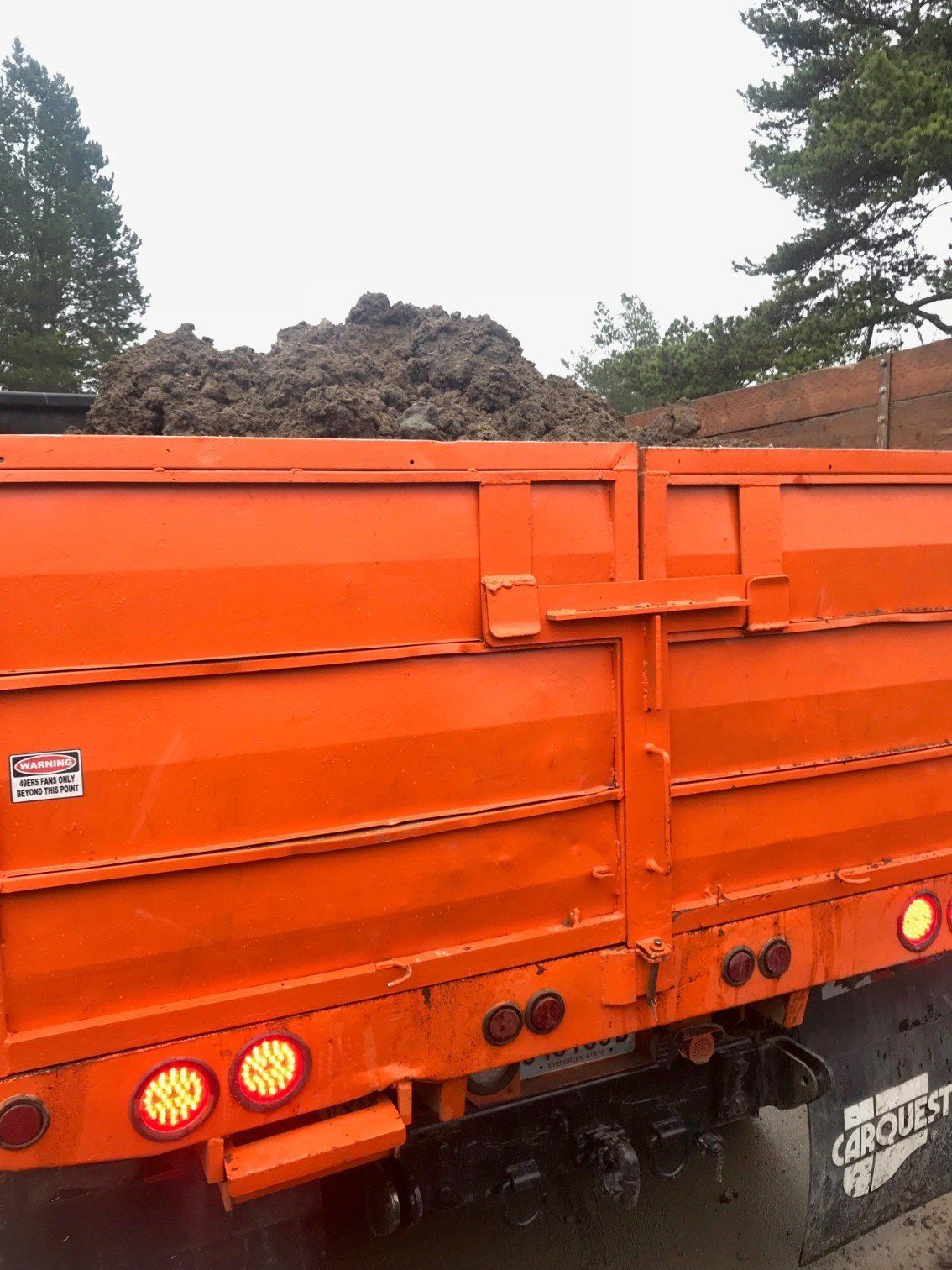 Dumptruck — Orange Dumptruck Hauling Dirt In Everett, WA
