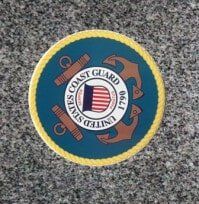 United States Coast Guard Emblem - Ceramic Lasert Etching in Brandenton, FL