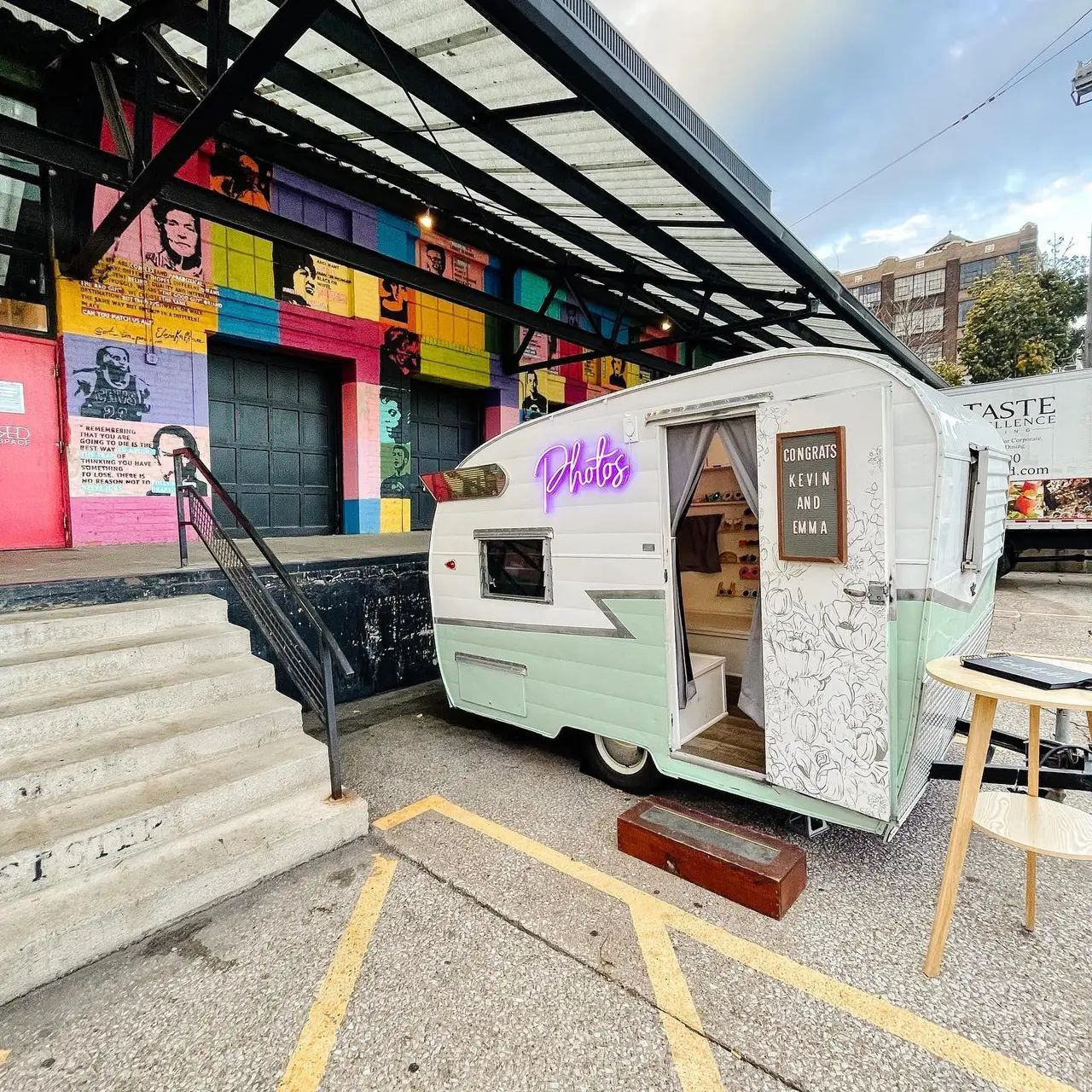 joy bird photo booth camper