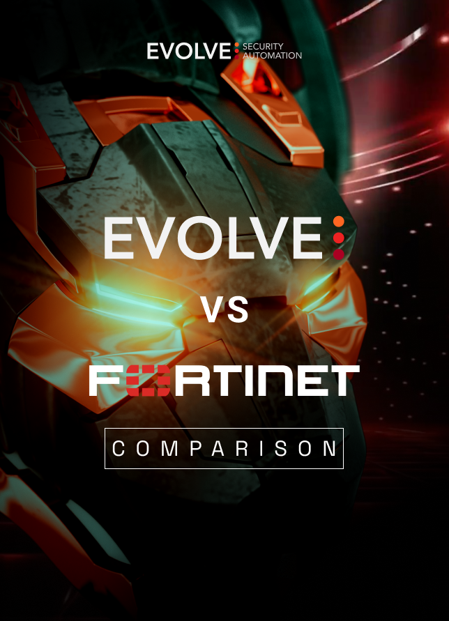 A poster that says evolve vs fortinet comparison