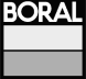 The word boral is on a black and white background.