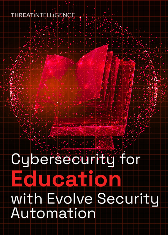 A book titled cybersecurity for education with evolve security automation