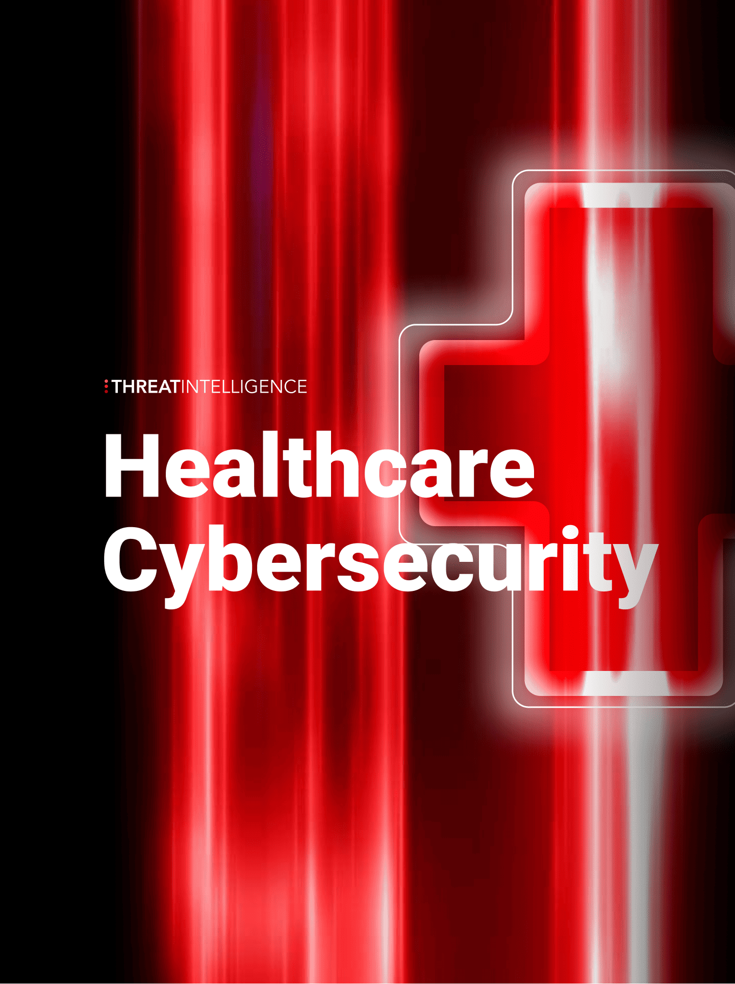 A red background with the words `` healthcare cybersecurity '' on it.