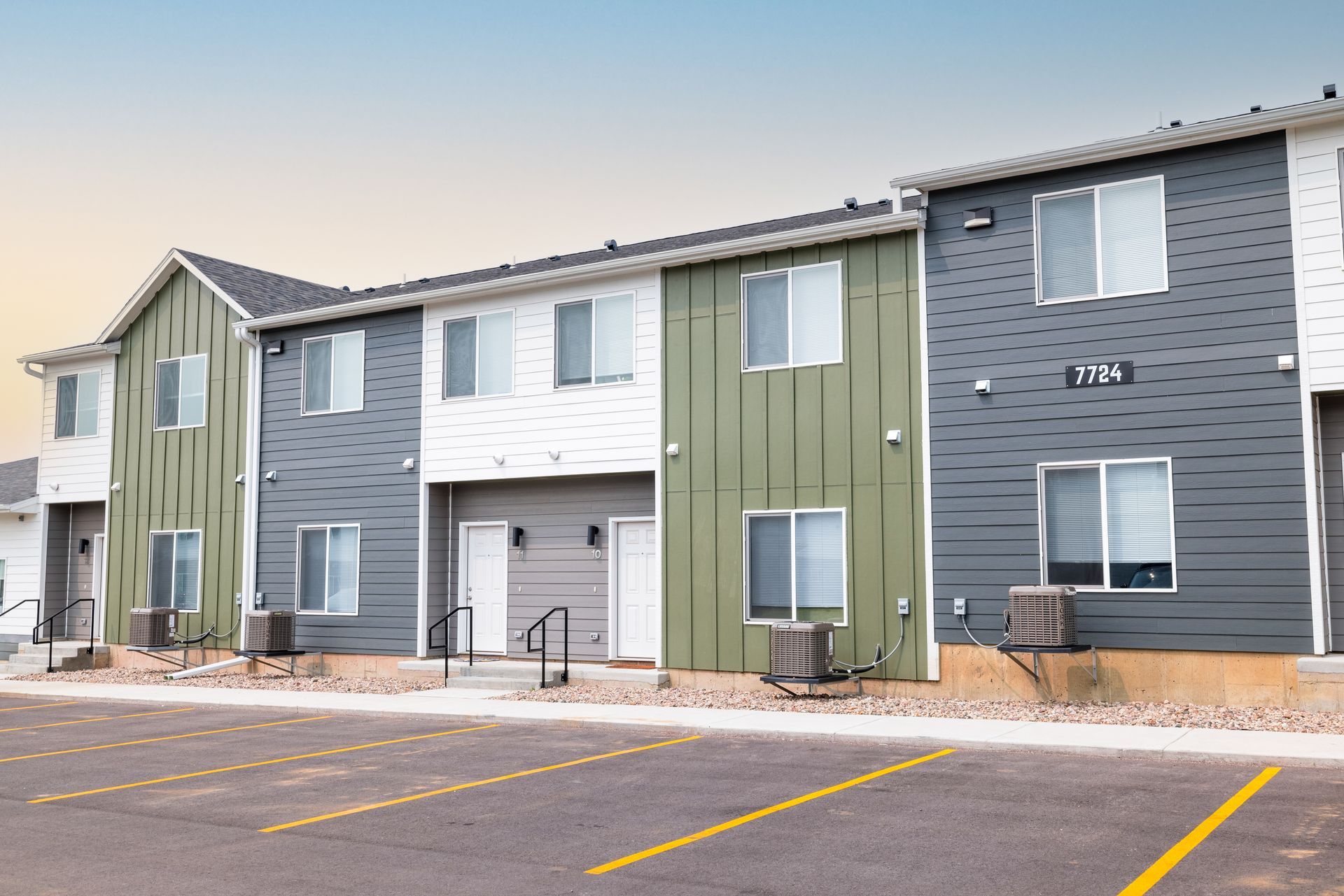 Exterior image of townhomes
