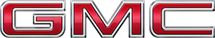Le logo gmc est rouge et argent sur fond blanc.