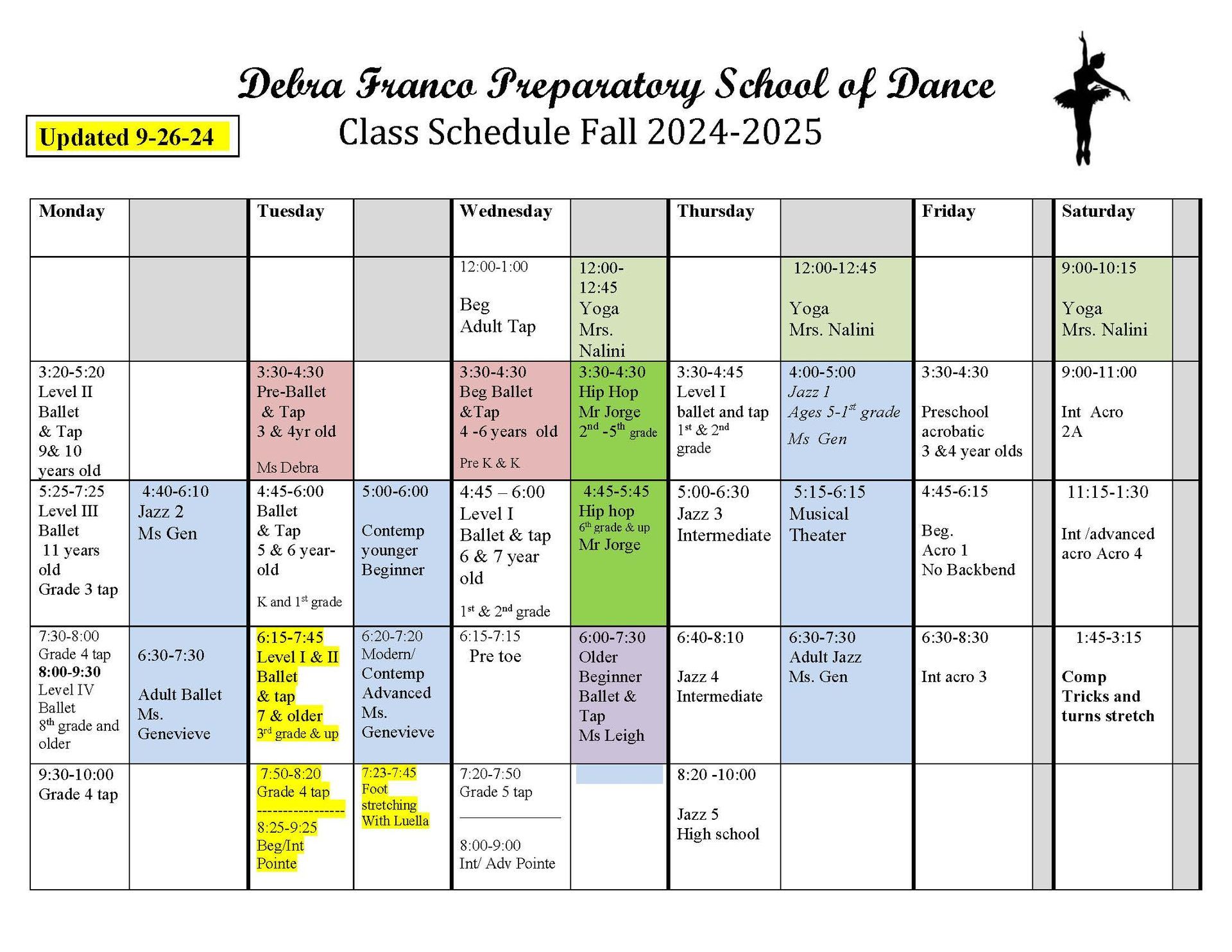  winter dance schedule
