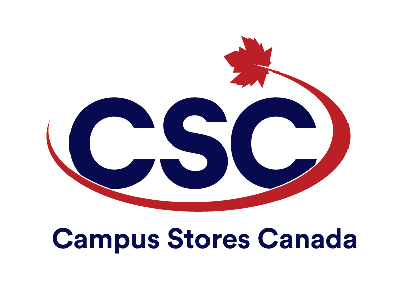 A logo for csc campus stores canada with a maple leaf