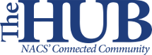 The logo for the hub nacs ' connected community