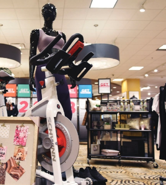 A schwinn exercise bike is on display in a store