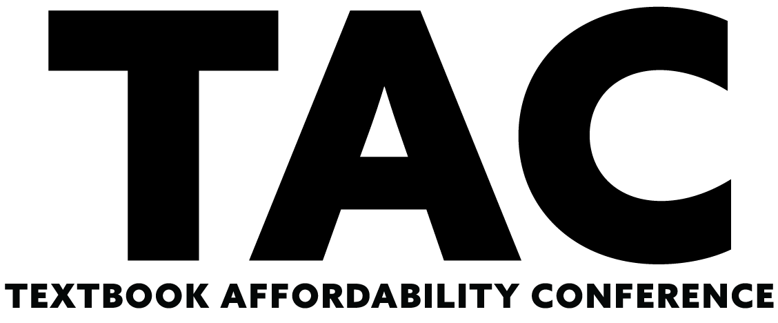 A logo for the textbook affordability conference