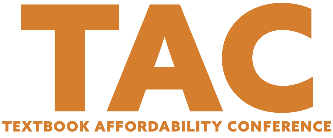 A logo for the textbook affordability conference