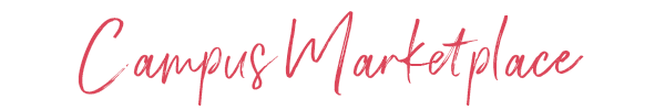 The word campus marketplace is written in red on a white background.