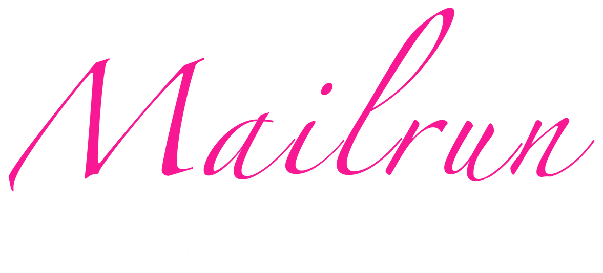 The word mailrun is written in pink on a white background.