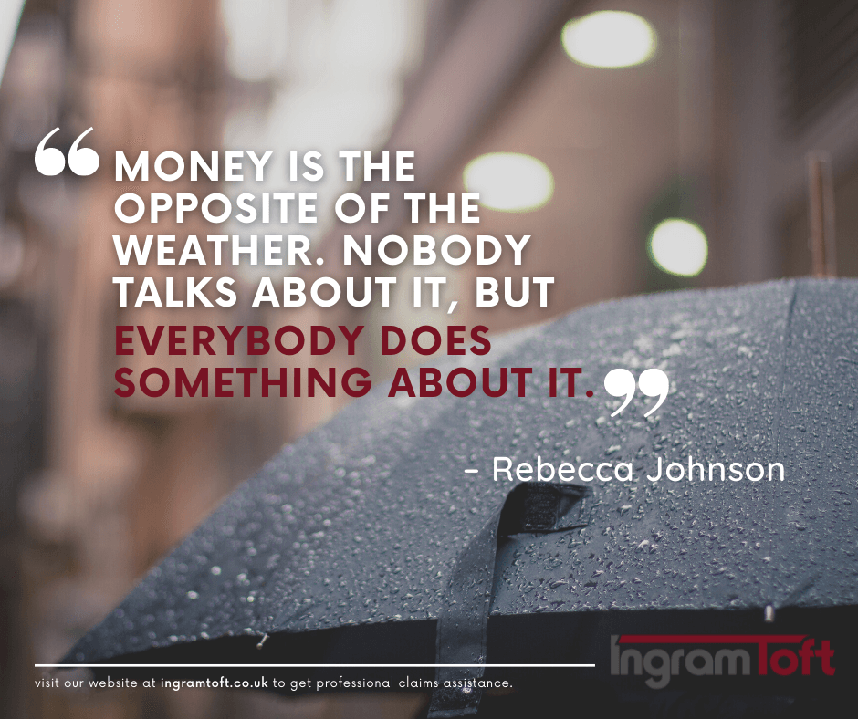 A quote by rebecca johnson says money is the opposite of the weather nobody talks about it but everybody does something about it