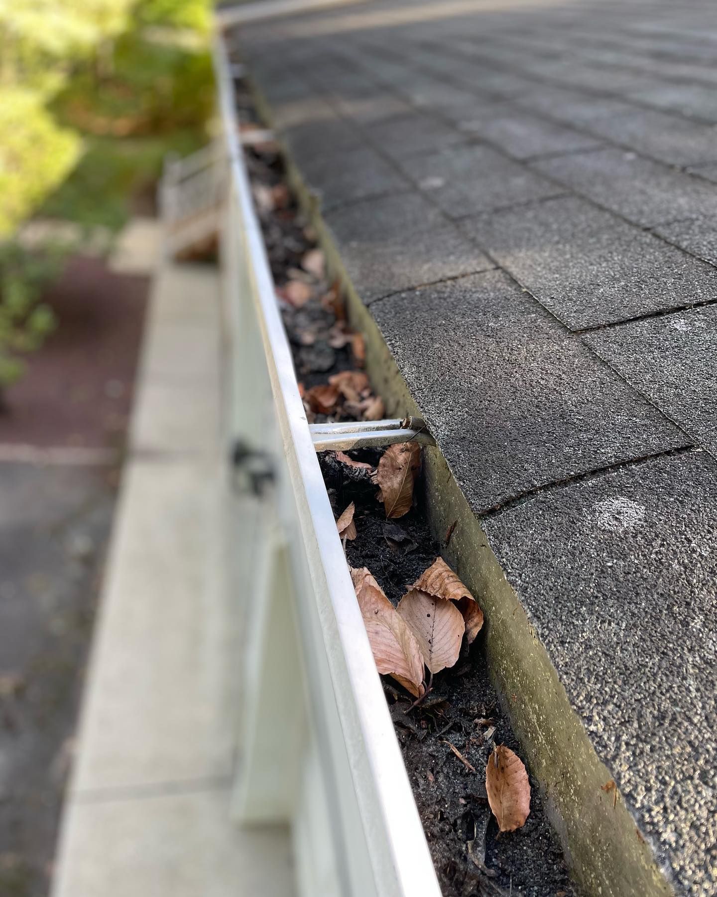 Dirt And Leaves In A Gutter — Freehold Township, NJ — Al’s Exterior Cleaning