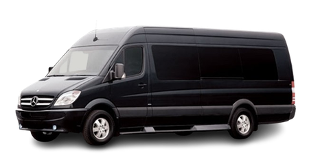 A black van is sitting on a white background.