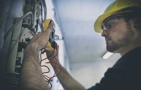 Electrical testing by an electrician