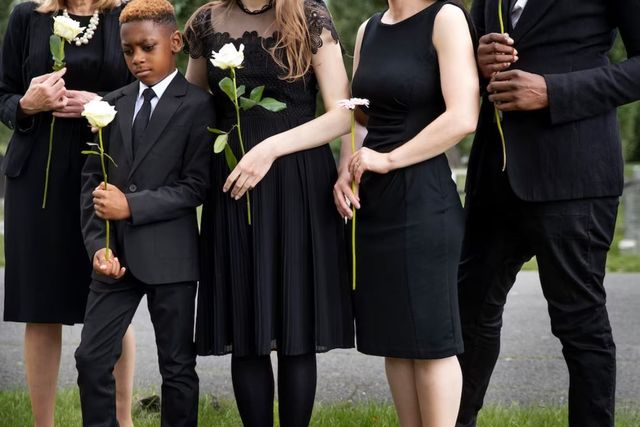 elegant funeral outfit