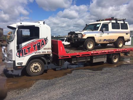 Truck Towing police car— Towing in Dubbo, NSW