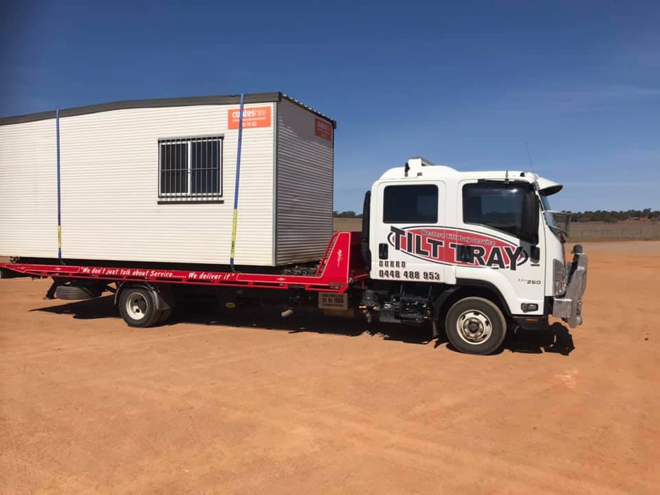 Transporting Containers on Site — Towing in Cobar, NSW