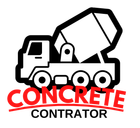 concrete truck logo black and red