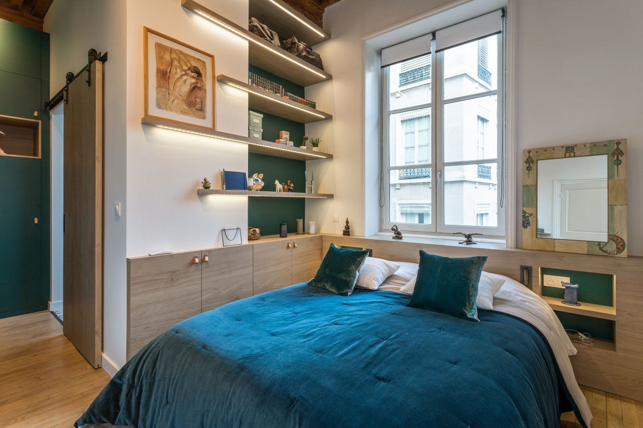 Chambre rénovée par Atelier OCTA