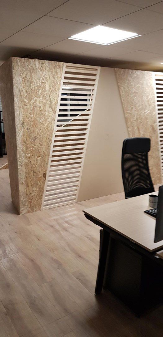 Agencement de bureaux avec box détente