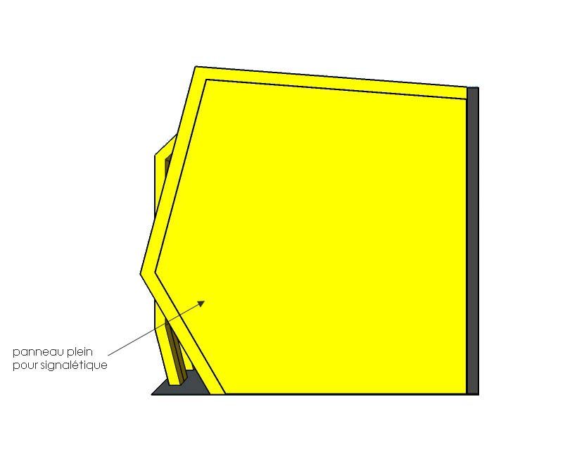 Panneau signalétique sur mesure