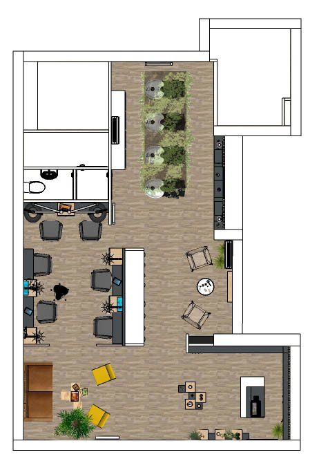 Plan d'aménagement intérieur de la surface commerciale