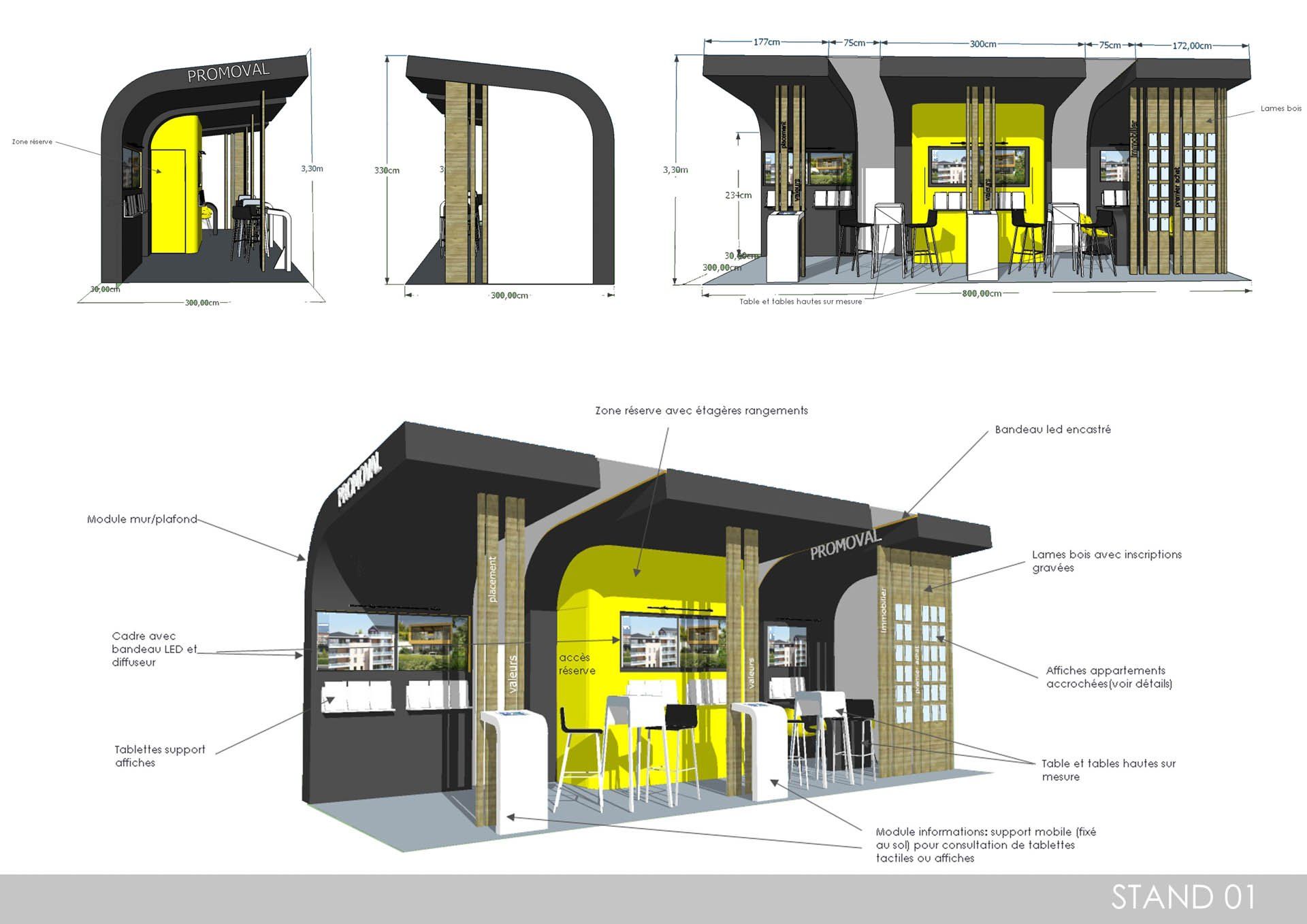 Plan d'aménagement général du stand