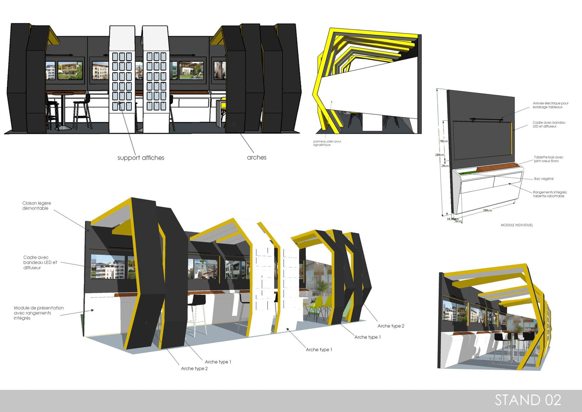Plan d'aménagement général du stand